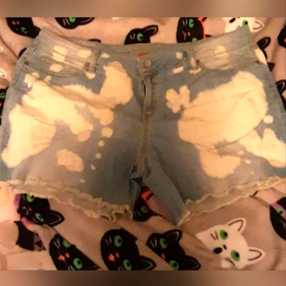 Arizona Jean Company Pants - Arizona Jean Company Acid Washed Fringe Denim Midrise Juniors 17 Woman Plus 14